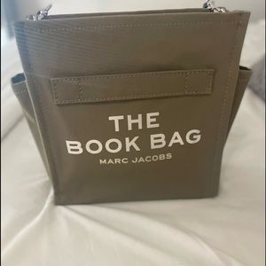 Marc Jacobs book bag tote , olive green, black strap